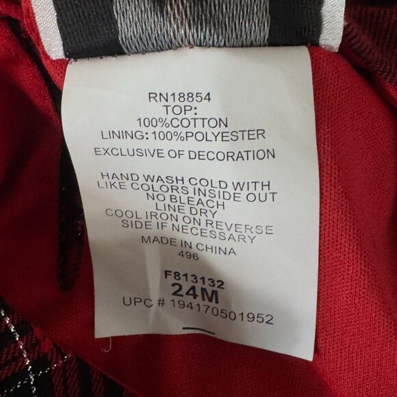 New Rare Editions Ruffled Plaid Top Legging Set Toddler Girls Size 24 Months 2T - Picture 9 of 12